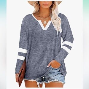 Women's V-Neck Long Sleeve Top